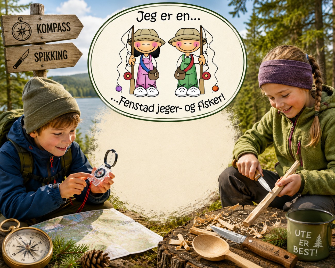kompass og spikking